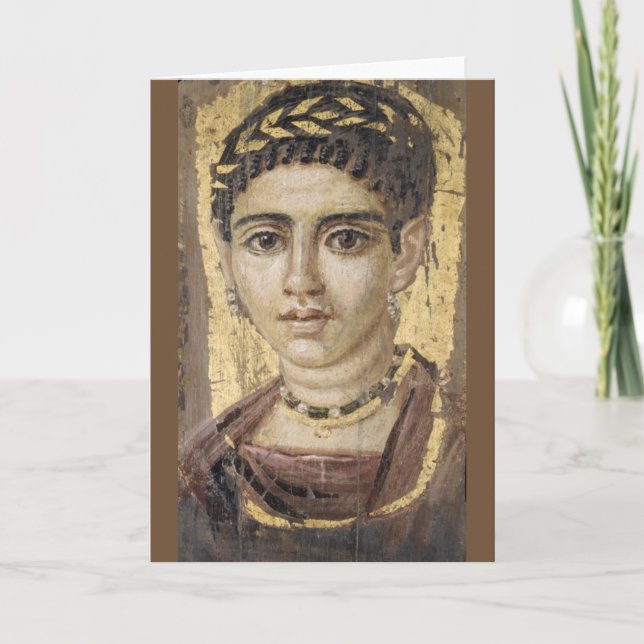 Tarjeta Retrato de una joven mujer (Anverso)
