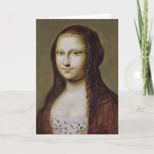 Tarjeta Retrato de una mujer inspirada por la Mona Lisa