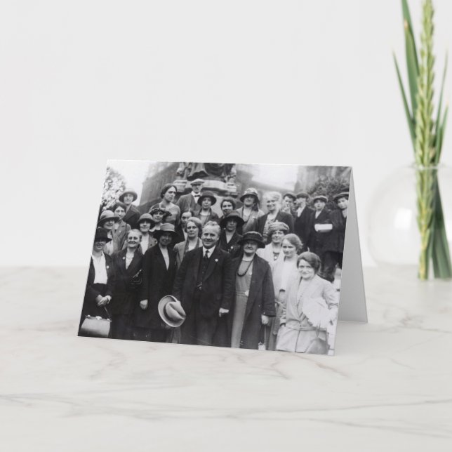 Tarjeta Retrato del grupo de sindicalistas (Anverso)