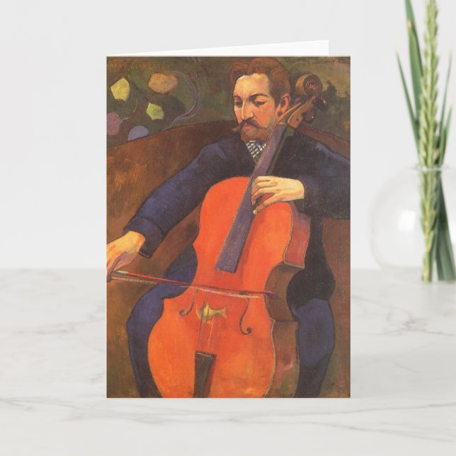 Tarjeta Retrato del jugador Schneklud de Paul Gauguin (Anverso)