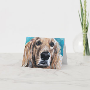 Tarjeta Retrato del mascota - golden retriever
