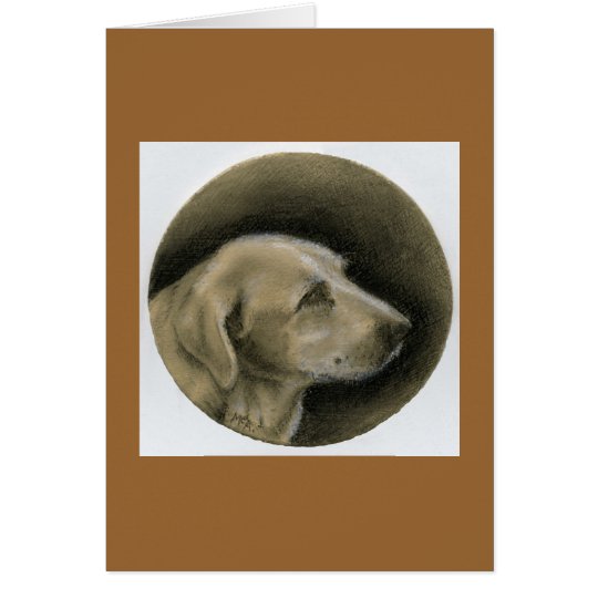 Tarjeta Retrato del perro del lápiz del carbono