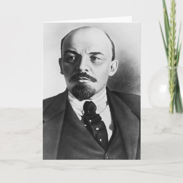Tarjeta Retrato del ruso Vladimir Ilyich Lenin (Anverso)