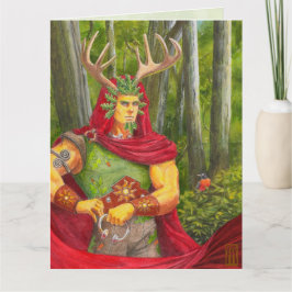 Tarjeta Retrato detallado del rey del roble celta