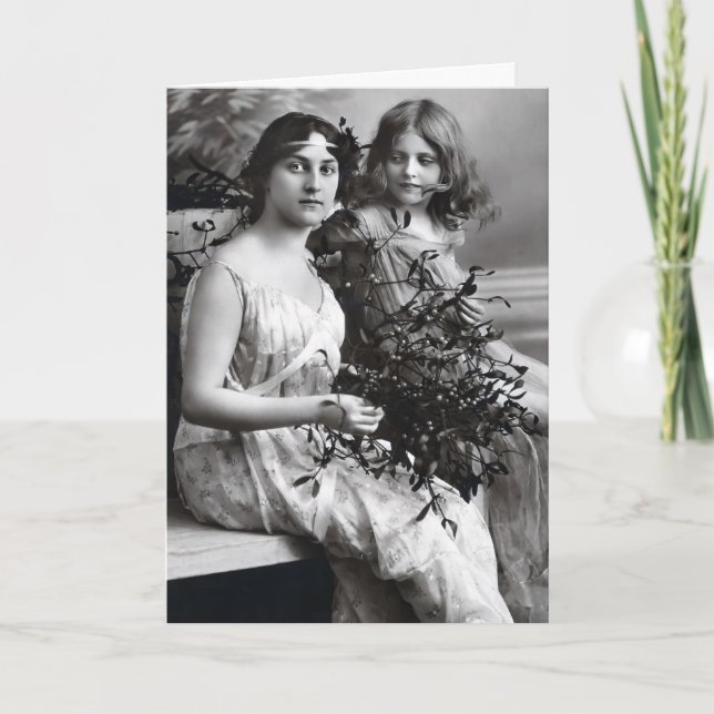 Tarjeta Retrato inmaduro de madre e hija (Anverso)