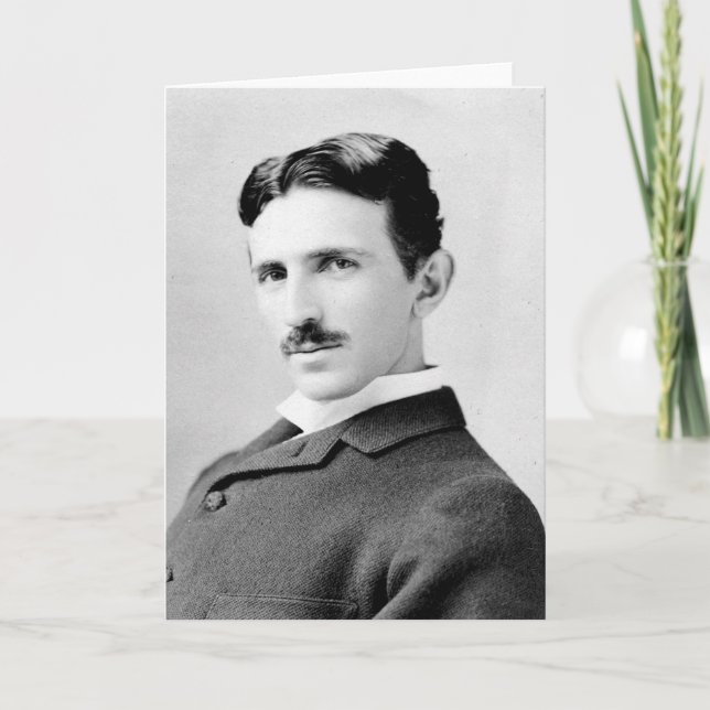 Tarjeta Retrato Nikola Tesla (Anverso)