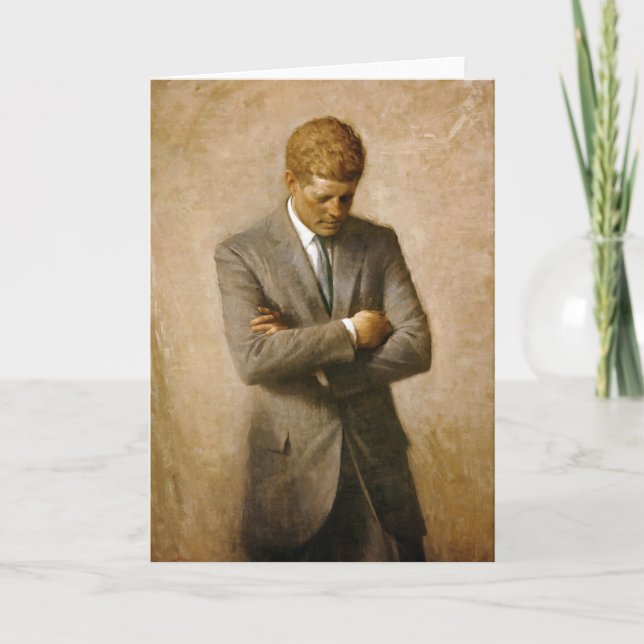 Tarjeta Retrato oficial de John F. Kennedy de Aaron (Anverso)