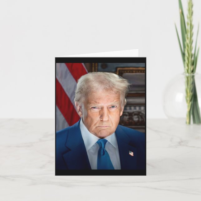 Tarjeta Retrato oficial de la Casa Blanca Donald J Trump 2 (Anverso)