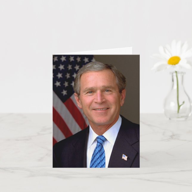 Tarjeta Retrato Oficial del Presidente George W Bush (Planta pequeña)