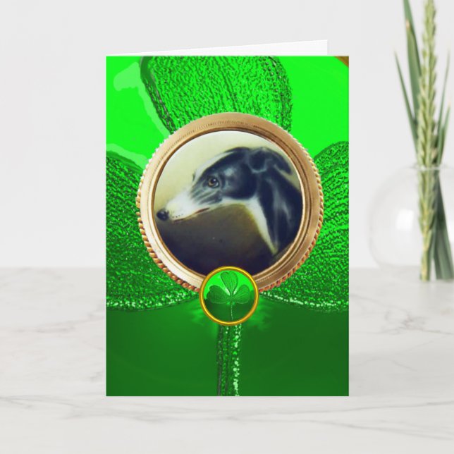 Tarjeta RETRATOS DE PERRO/Plantilla de fotografía de oro d (Anverso)