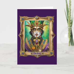 Tarjeta Retratos del Reino de Mardi Gras - El Rey