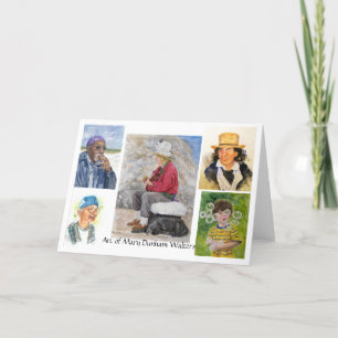 Tarjeta Retratos Notecards de la acuarela