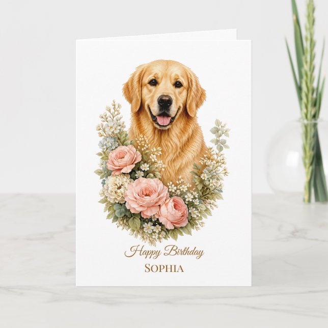 Tarjeta Retriever Dorado (Anverso)