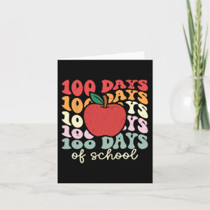 Tarjeta Retro 100 Días De Escuela Profesor Groovy 100º Día