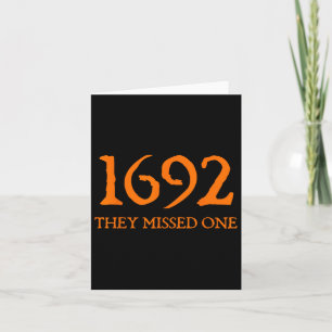 Tarjeta Retro 1692 Se Perdieron Una Bruja Salem 1692 Hallo