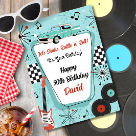 Tarjeta Retro 1950's Diner Birthday