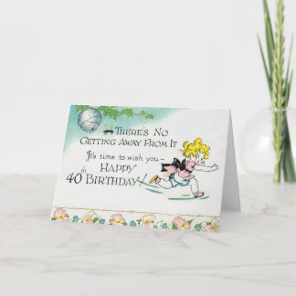 Tarjeta Retro 40 cumpleaños