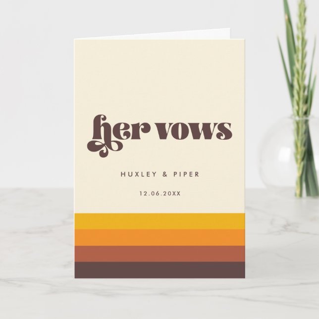 Tarjeta Retro 60 Vieja a mediados del siglo sus votos boda (Anverso)