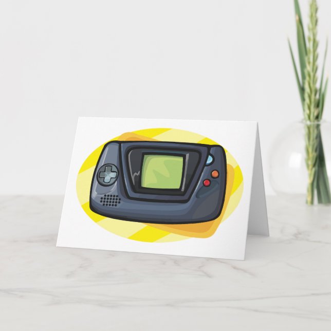 Tarjeta Retro 90s Handheld Game Console Gamer (Anverso)