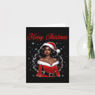 Tarjeta Retro African American Merry Christmas Black Chris