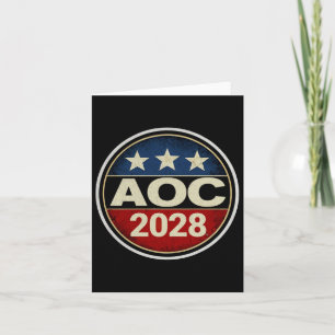 Tarjeta Retro Aoc 2028: Protesta contra la oligarquía resi