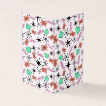 Retro Atómico MCM Naranja rosa Negro Verde