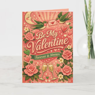 Tarjeta Retro Be My Valentine Custom