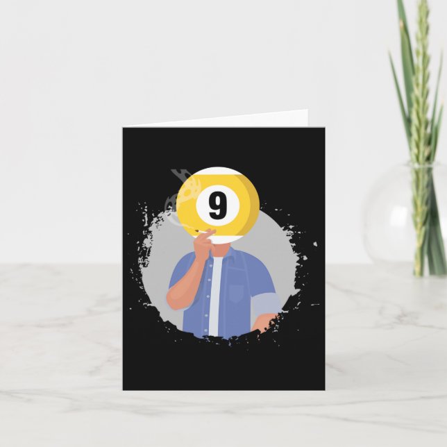 Tarjeta Retro Billiards Snooker Billiard 9 Ll Player Cue S (Anverso)