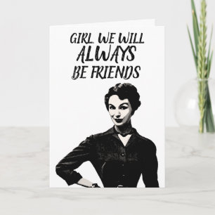 TARJETA RETRO BIRTHDAY SIEMPRE AMIGOS QUE CONOCE DEMASIADO
