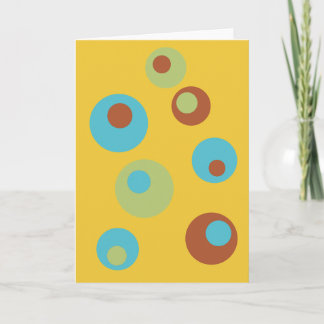 Tarjeta Retro Blank Folded Greeting Card