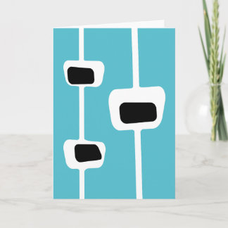 Tarjeta Retro Blank Folded Greeting Card