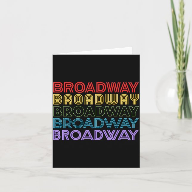 Tarjeta Retro Broadway Music Lover Theatre Musical Theater (Anverso)
