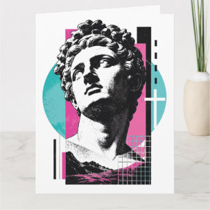 Tarjeta Retro Brutalista Jesús Estatua Griega Colosenses 2