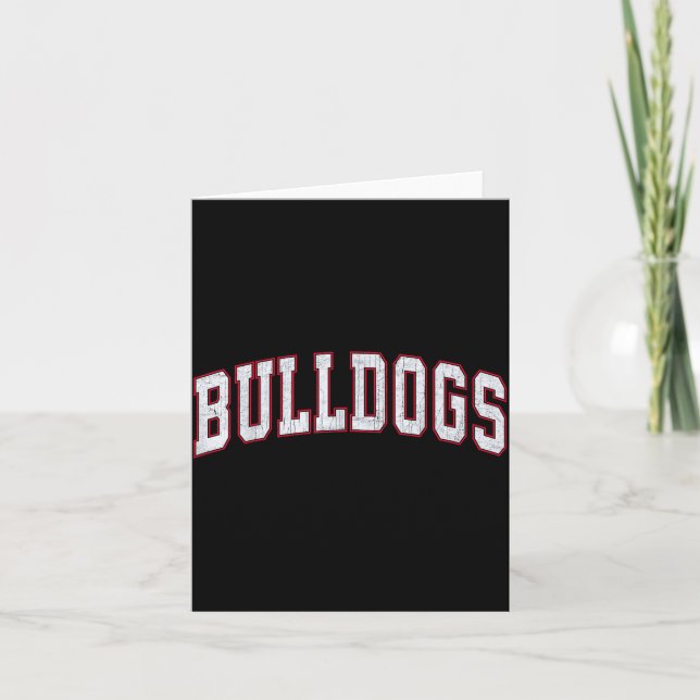 Tarjeta Retro Bulldogs For Men Women Boys Girls Kids  (Anverso)