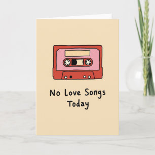 Tarjeta Retro Cassette No Love Songs