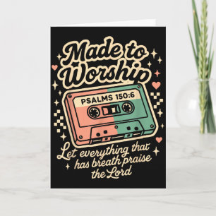 Tarjeta Retro Cette Hecho Para Adorar Salmos 150_6 Cristia