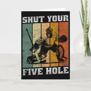 Tarjeta Retro Cierra Tu Agujero Cinco Divertido Vintage Ho