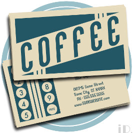 tarjeta retro coffee loyalty punch