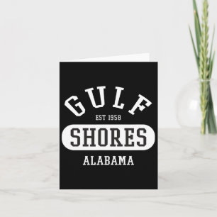Tarjeta Retro College Style Gulf Shores Al femenino Hombre