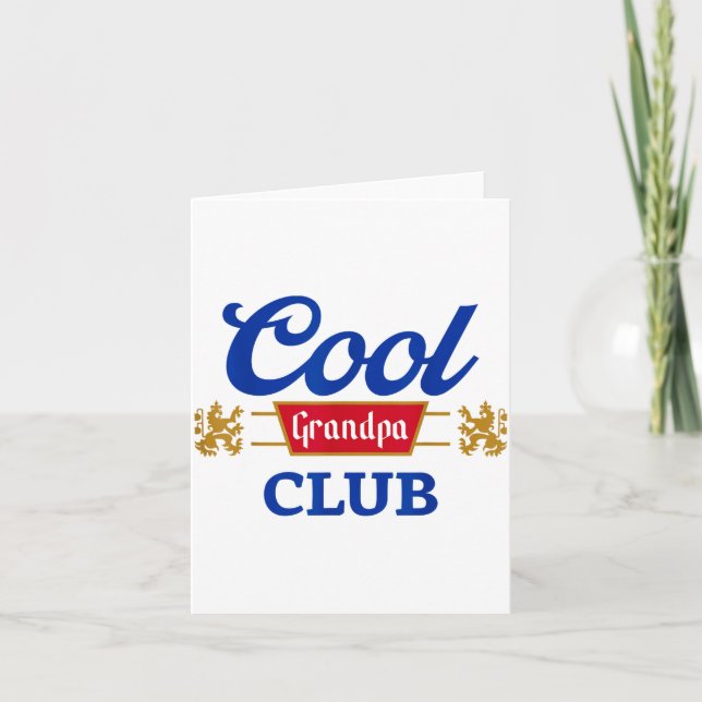 Tarjeta Retro Cool Grandpa Club Family Matching Father's D (Anverso)