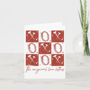 Tarjeta Retro cristiano cuadros valentín Xo la carta de am