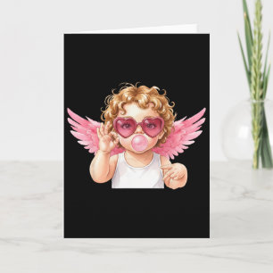 Tarjeta Retro Cupido 67 Meme Chicle Divertido Seis Siete V