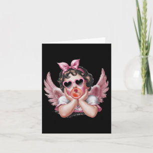 Tarjeta Retro Cupido Ángel San Valentín Vintage Cupid Blow