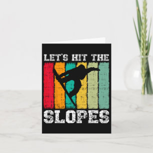 Tarjeta Retro de cosecha de snowboard