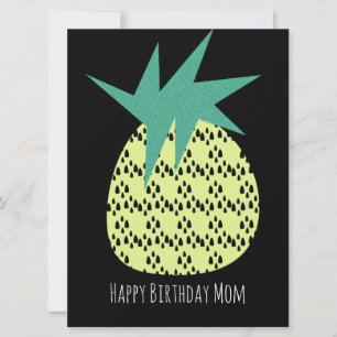 Tarjeta Retro de Cumpleaños de Piña Feliz Cumpleañ
