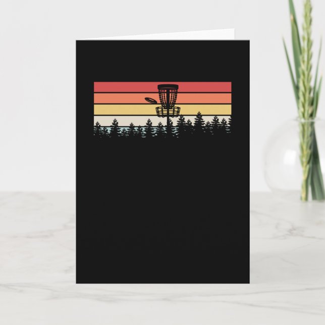 Tarjeta Retro de disco de golf (Anverso)