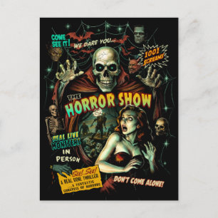 Tarjeta retro de fantasía de Spook Show