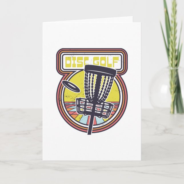 TARJETA RETRO DE GOLF DE DISCO (Anverso)