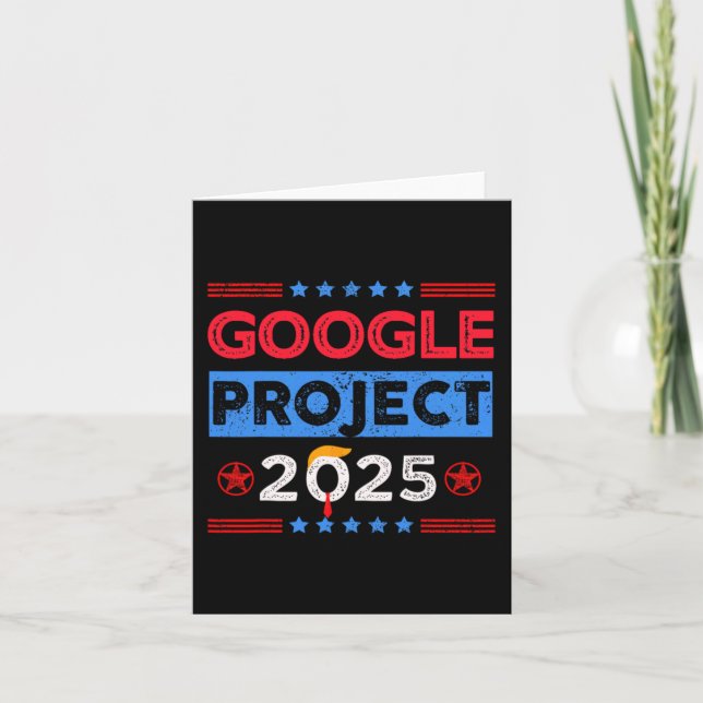 Tarjeta Retro de Google Project 2025 para fanático de Trum (Anverso)