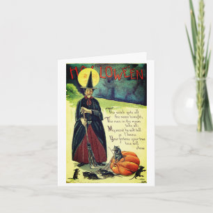 Tarjeta retro de Halloween